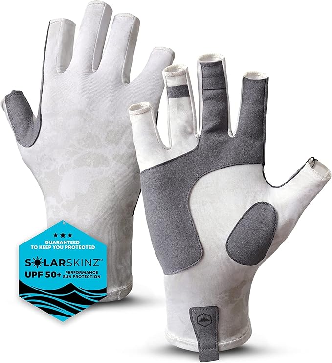 Tough Outdoors UV Fishing Gloves - Fingerless, Kayaking & Sailing - UPF 50+ Sun Protection