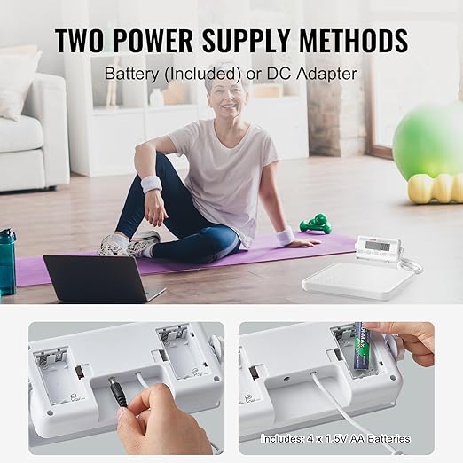 VEVOR Portable Medical Scale, Professional Digital Physician Scale for Weighing - with Anti-slip Platform, 2 Units, Hold & Tare Function, 440LBS Capacity Physician Weight Scale for Gyms Homes Hospital