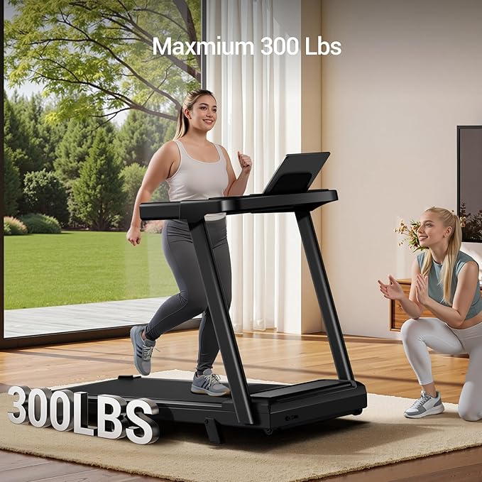 3-in-1 Treadmill with 14% Incline, Portable Treadmills for Home with Handle, Foldable Treadmills with 300 Lbs Weight Capacity, 3.0HP Quiet Walking Pad Treadmill, Three Touch Screen