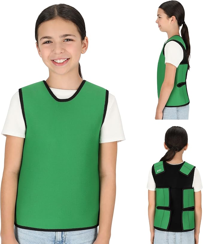 Special Supplies Sensory Compression Vest Deep Pressure Comfort (Green, Meduim)