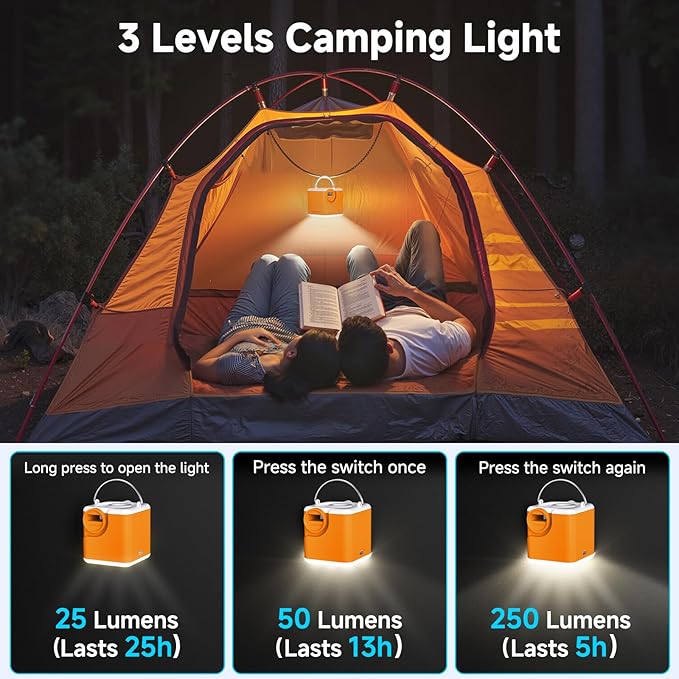 Portable Air Pump for Inflatables, 4.5kPa Mini Air Mattress Pump with Camping Light, 2400mAh Battery Rechargeable Air Pump for Pool Floats, Sleeping Pads, Swimming Ring, Vacuum Storage Bags