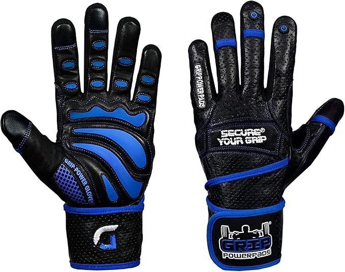 Elite Leather Gym Gloves with Built in 2" Wide Wrist Wraps Grip & Design for Weightlifting Power Lifting Bodybuilding & Strength Training Workout Exercises, Size : XX-Large
