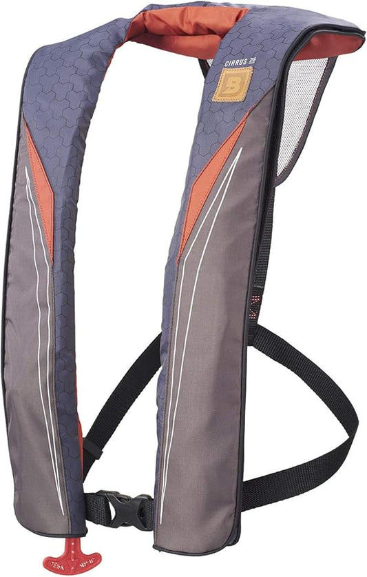 BLUESTORM Cirrus26 Inflatable PFD Life Jackets for Adults | US Coast Guard Approved Automatic Life Vest w/Manual Override Convertibility