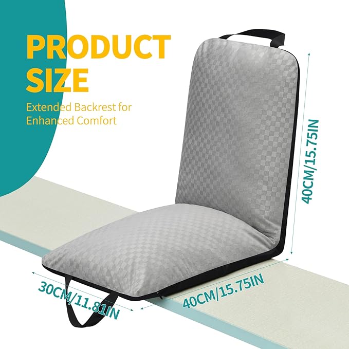 Love&go Portable Stadium Seat with Back Support for Bleachers, Soft Thick Padded Lightweight Seat for Outdoor Sports Concerts Camping