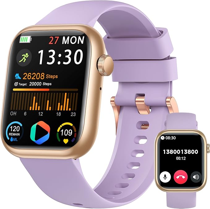Smart Watch for Men Women, 1.83" Fitness Watch (Answer/Make Call), Smartwatch with Heart Rate/Blood Pressure, Sleep Tracker, Pedometer, 120+ Sport Modes,IP68 Waterproof Fitness Tracker for Android IOS