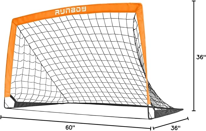 RUNBOW 5x3 ft Portable Kids Soccer Goal for Backyard Practice Soccer Net with Carry Bag