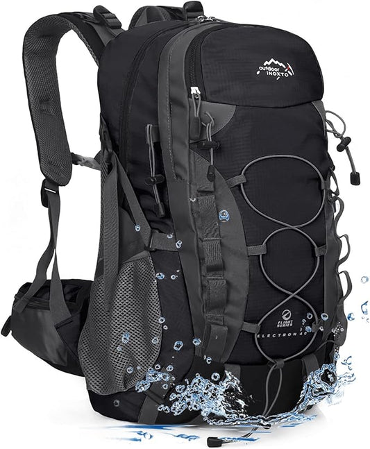 INOXTO lightweight Hiking Backpack 35L/40L Hiking Daypack with Waterproof Rain Cover for Travel Camping Outdoor Men and Women
