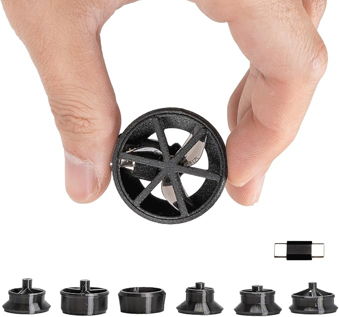 KINSUN Kin Pump Ultralight Air Pump for Sleeping Pads – 5g (0.18oz) Mini Electric Pump with Multiple Adapters for Inflatables, Camping & Backpacking