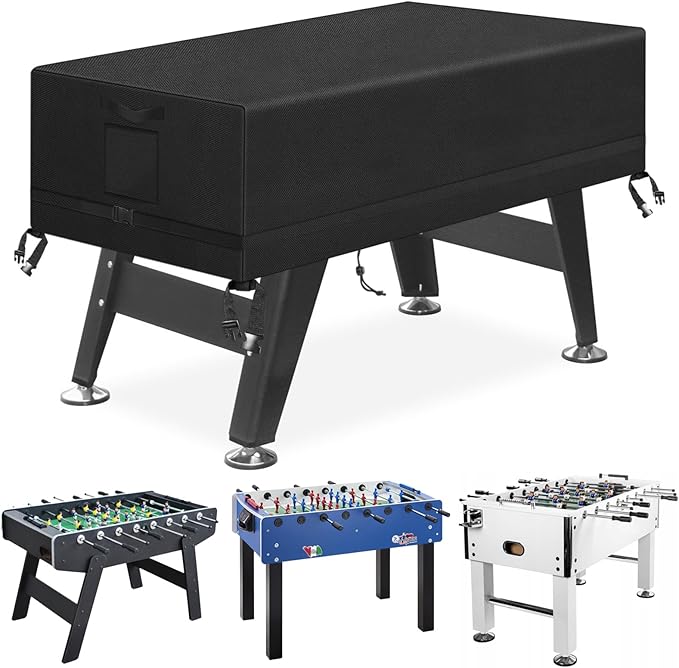Kovshuiwe Foosball Table Cover Outdoor Waterproof Soccer Table Cover Heavy Duty Rectangular Patio Football Game 58"x52"x30"(LxWxH )