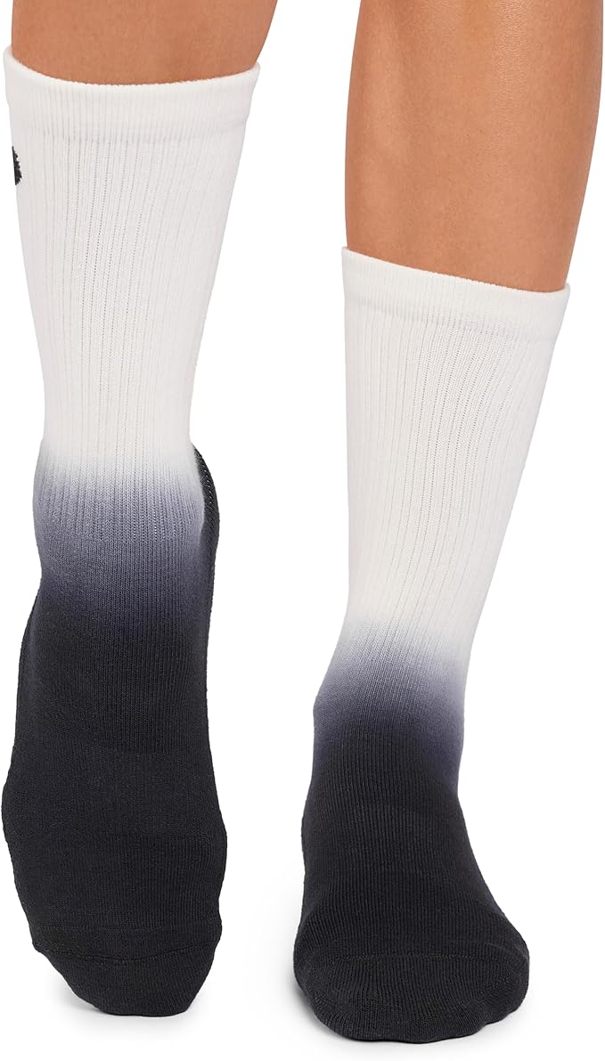 TAVI Kai Fashion Crew Grip Socks - For Slipper Barre, Pilates, and Yoga - with Grips for Women and Men