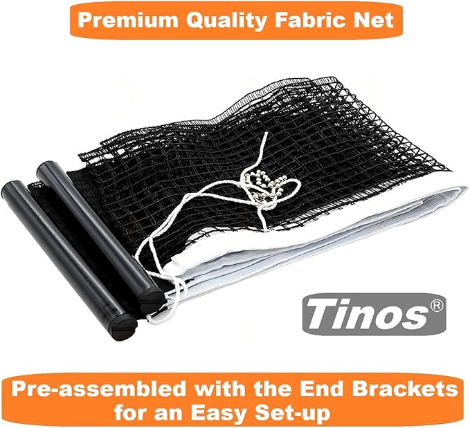 TINOS Professional Ping Pong Net fits 1” Max. Table Thickness | Tension and Height Adjustment | Spring Clamp Table Tennis net & Post Set
