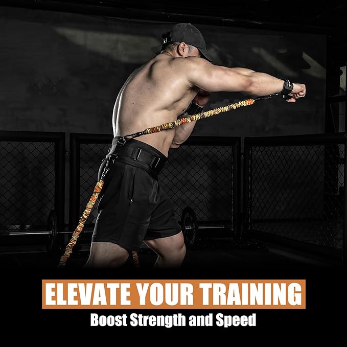 MANUEKLEAR Shadow Boxing Resistance Bands for MMA and Martial Arts, Three Resistance Levels of Full Body Resistance Bands for Boxing Fitness to Enhance Speed and Power