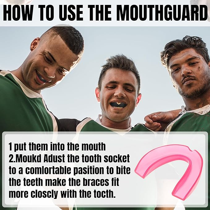 Kathfly 50 Pcs Football Mouth Guards Bulk Sports Mouth Pieces Protection Silicone Athletic Braces Football Accessories Teeth Armor Adult Teenager Teeth Armor for Boxing Basketball Hockey