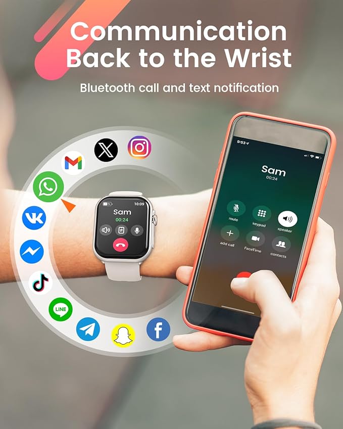 Smart Watch for Women for iPhone&Android: 30 Day+Battery Life, Smart Watch Bluetooth Call with SpO2 Sleep Heart Rate Monitor, IP68 Waterproof,Fitness Tracker with 120+Sport,Reloj Inteligente Gray