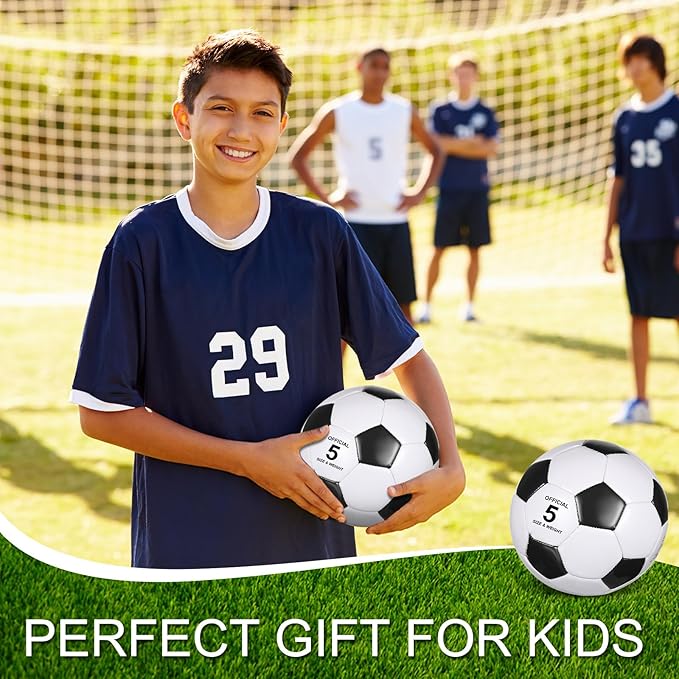 Libima 13 Pcs Soccer Ball Bulk 10 Pcs Official Soccer Ball with 2 Pump and Carry Bag Indoor Outdoor Training Game Sport Gift for Youth Adult Back to School