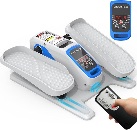 Under Desk Elliptical Machine, Electric Ellipse Leg Exerciser for Senior, Quiet and Compact Electric Seated Pedal for Home with Display Monitor, Remote Control and 12 Adjustable Speeds