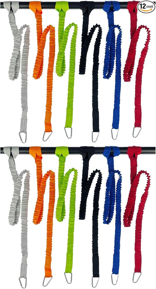 Kayak Paddle Leash Kayak Rod Leash Stretchable Coiled Lanyard Leash for Kayak and Paddles, Fishing Poles Rods