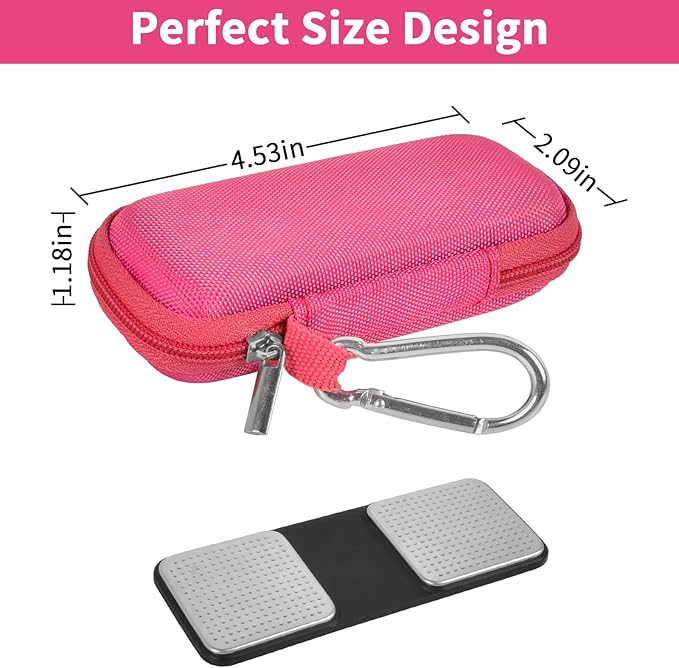 Heart Rate Monitor Case for AliveCor Kardia Mobile Personal ECG/for AliveCor KardiaMobile 6L for Apple Android Smartphone, Mini Portable Heart Rate Device Storage Carrying Holder-Box Only (Rose Red)