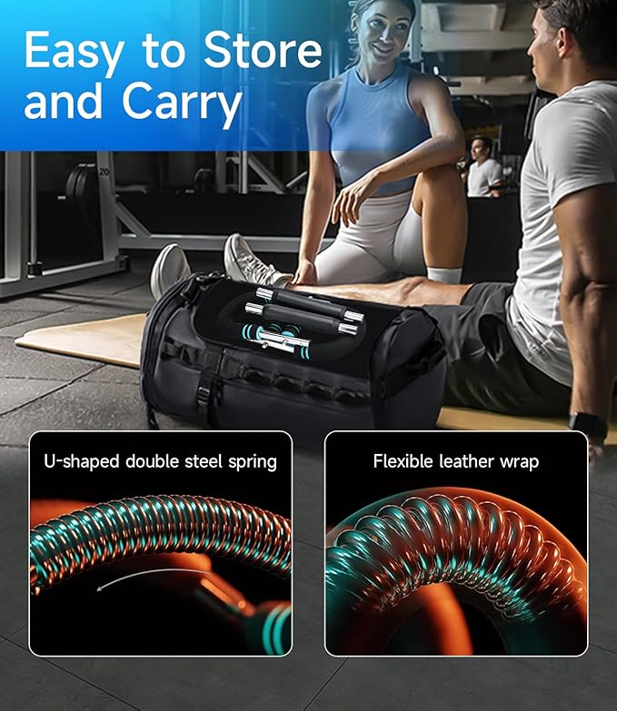 Twister Arm Trainer, Adjustable Power U Shaped Arm Trainer Bar for Men, 60-100lb Chest Exerciser for Women, Snaker Portable Spring Resistance for Home Workout Machine Equipment