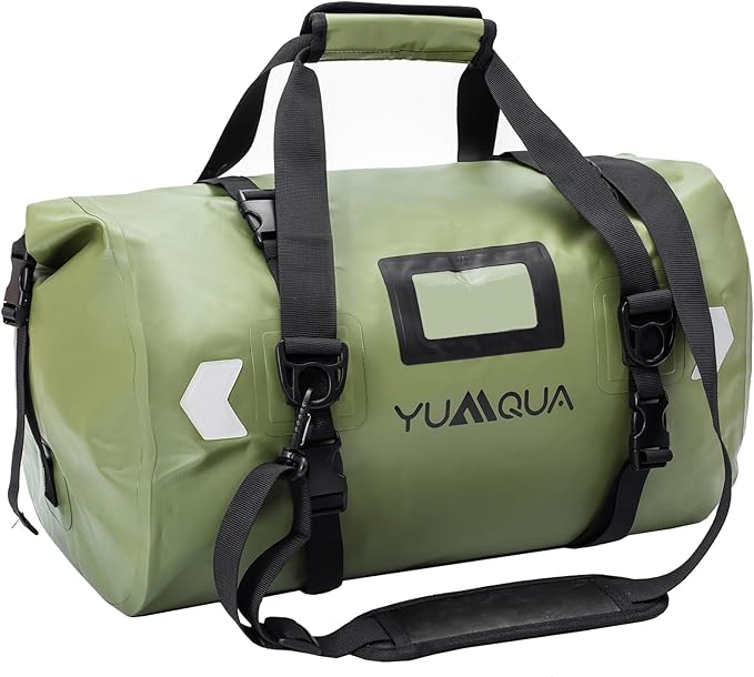 Waterproof Duffel Bag, Large Duffle Bag for Travel Heavy Duty Dry Bag with Durable Strap & Handle for Outdoor Motorcycle Boating Rafting Kayaking Paddleboarding