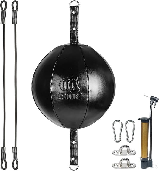 InnoLife Double End Punching Ball Striking Punching Bag Kit, Speed Striking Reflex Kit with Bungee Cords Perfect for Reaction, Agility, and Hand Eye Coordination Training