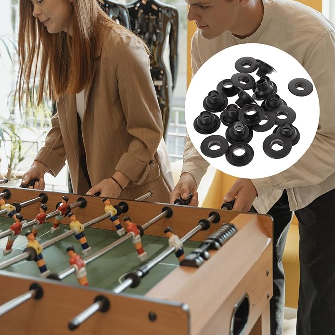 Homoyoyo Foosball Rod Bearing 10 Set Foosball Board Bearing Table Football Machine Bearing Foosball Bushing Foosball Replacement Foosball Machine Accessories Bearings Foosball