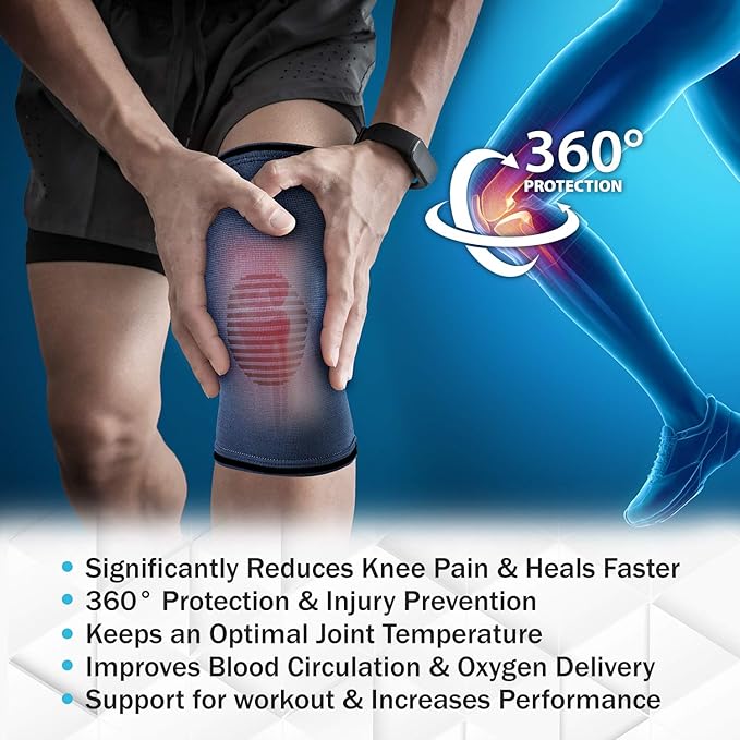 POWERLIX Knee Brace Support – Best Compression Sleeve for Men & Women for Pain Relief– Superior Braces for Meniscus Tear & Arthritis, Please Refer to The Sizing Chart
