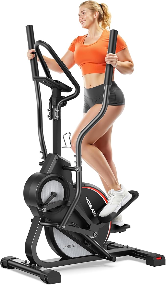 YOSUDA Elliptical Exercise Machine, 3-in-1 (Elliptical + Cardio Climber + Stair Stepper) Elliptical Machine for Home with 45°Incline, 15.5 in Stride, 16-Levals Resistance, Quiet Magnetic System