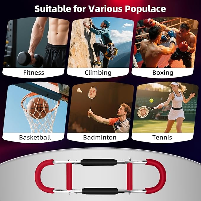 Twister Arm and Chest Muscle Trainer, U-Shape Power Twister Arm Exerciser Adjustable, Shoulder, Biceps, Triceps, Back and Forearm Chest Enhanced Exercise, Upper Body Strength Training