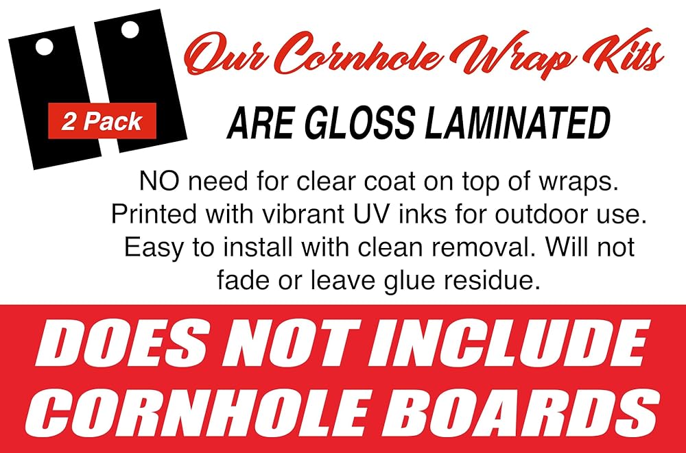 Cornhole Board Wraps #101 - Mr. and Mrs. Black and White Wedding Cornhole Wraps - Cornhole Graphic Decals - Includes Application Squeegee - Set of (2) 25" x 49" Wraps with Gloss Laminate