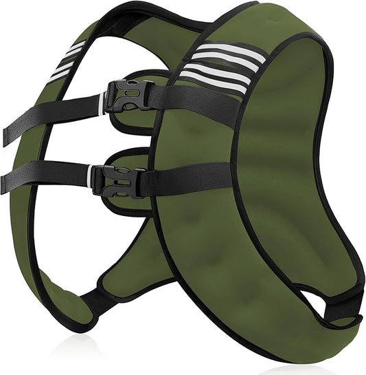 Weighted Vest Men or Women - 5/10/15/20/25/30lbs Weights with Reflective Stripe, Weighted Vest for Workout Equipment for Strength Training Running - Walking Weight Loss