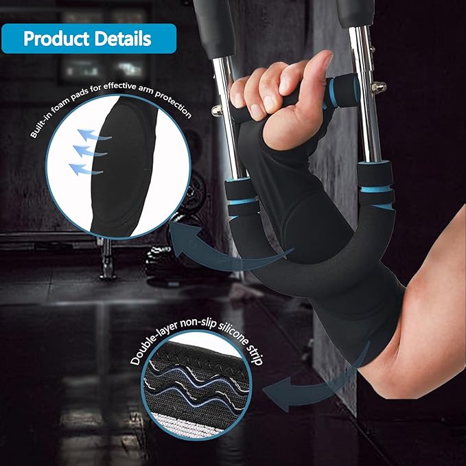 Twister Arm Trainer- Adjustable Resistance (60-110 lbs), Portable Upper Body Workout Equipment for Chest, Back, Shoulder, Home Gym Strength Training with Detachable Cuffs for Men & Women
