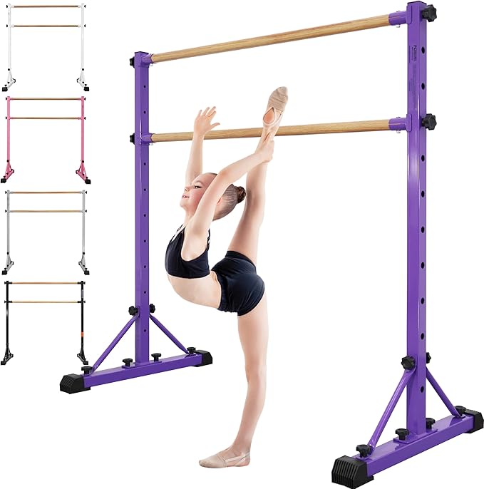 Adjustable Ballet Barre,Portable Dance bar,Fitness Equipment for Dance & Balance Excercise,Super Sturdy for Balance Workout,Weight Limit 250 LBS