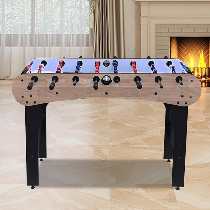 5ft Foosball Table，Mini Competition Soccer Table Game with All Accessories, Leg Levelers and Heavy-Duty Legs. Perfect for Home, Game Rooms, and Parties
