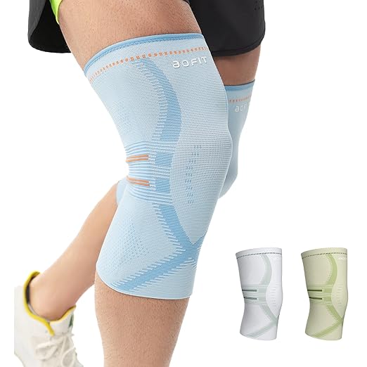 Compression Knee Brace for Women & Men, 2 Pack AOCELL Knee Sleeve Support for Knee Joint Pain Relief, ACL, Meniscus Tear, Arthritis - Breathable for Workout, Running, Gym, Sports, Fitness L