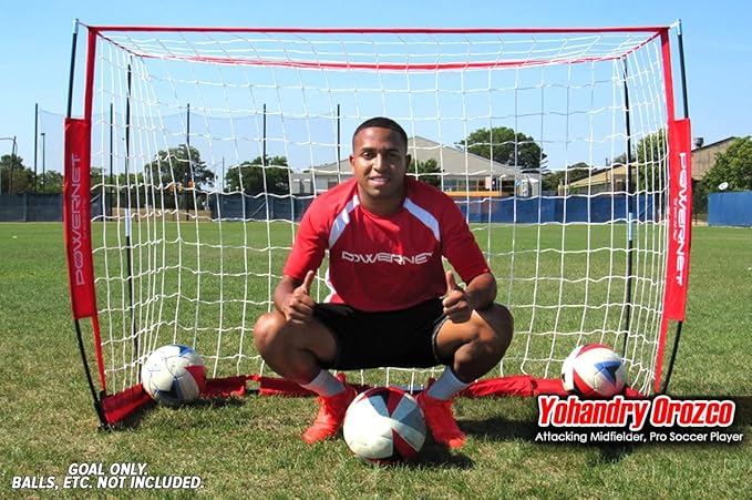 PowerNet Soccer Goal for Backyard, 6x4 / 8x4 FT Portable Soccer Net, Sports & Outdoors Training Equipment, 1 Goal & Zipper Storage Bag