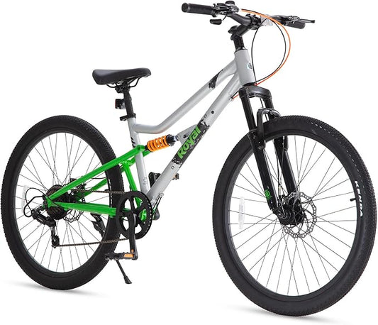 RoyalBaby Kids Mountain Bike for Boys and Girls, Ultra-Light Aluminum 20-24 Inch Wheel Bicycle for 6-14 Years Old Children, 7/21-Speeds Drivetrain
