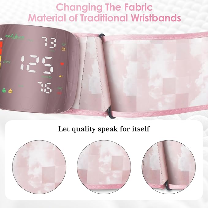 Wrist Blood Pressure Monitors for Home Use with Curved Screen, Rechargeable Bp Machine, One-Button Switch Voice and User, Easy to Use, 5.31-9.25inch Bp Cuff, with Storage Case Bp Monitor