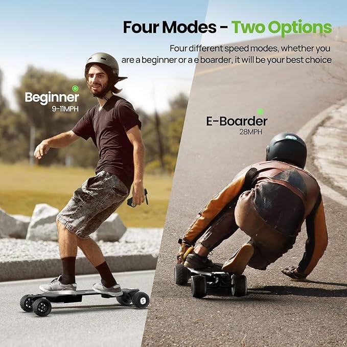 isinwheel V4/V6/V6pro/V8/V10 Electric Skateboard with Remote, 250W/450W/500W/1200W/3000W Brushless Motor, 9Mph/12Mph/30 Mph /32Mph Top Speed, Electric Longboard for Adults ＆Teens