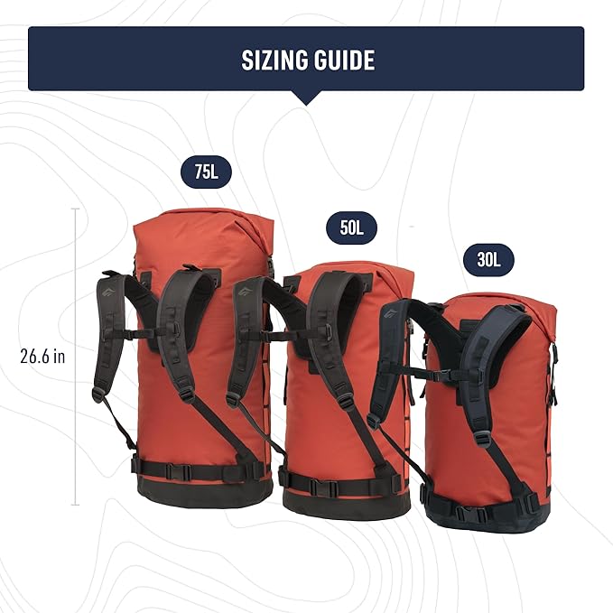 Sea to Summit Big River Dry Backpack with Adjustable Harness, 30 Liter, Jet Black