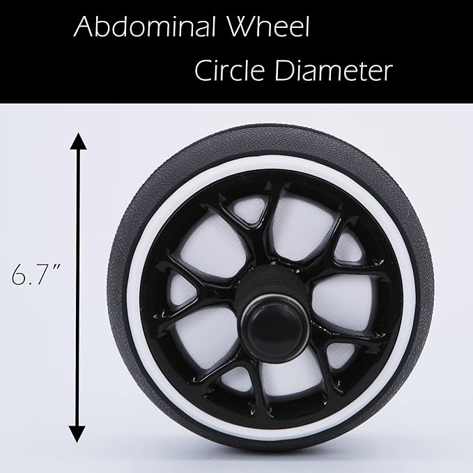 AB Wheel Roller, Exercise Abdominal Fitness Wheel, Work-out Strength-Training Roller, 12"W