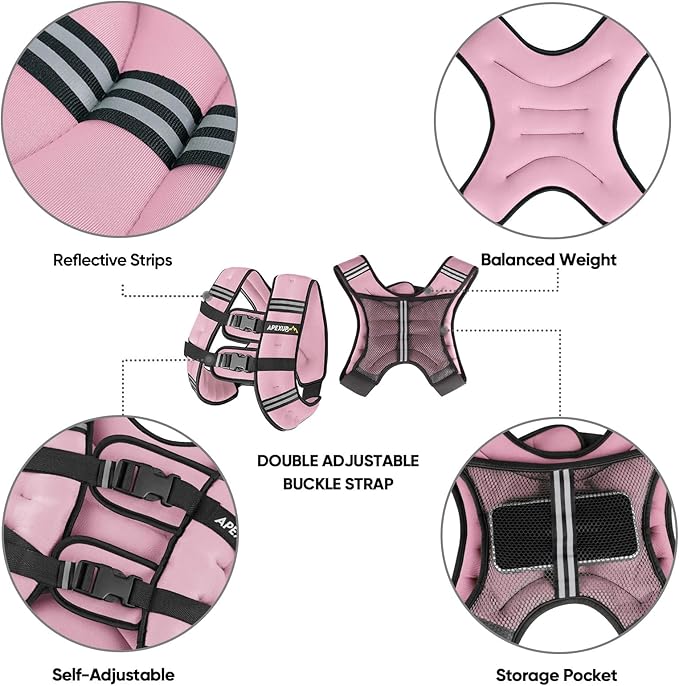 APEXUP Weighted Vest Men Women, Weight Vest for Women Workout Equipment for Strength Training Running