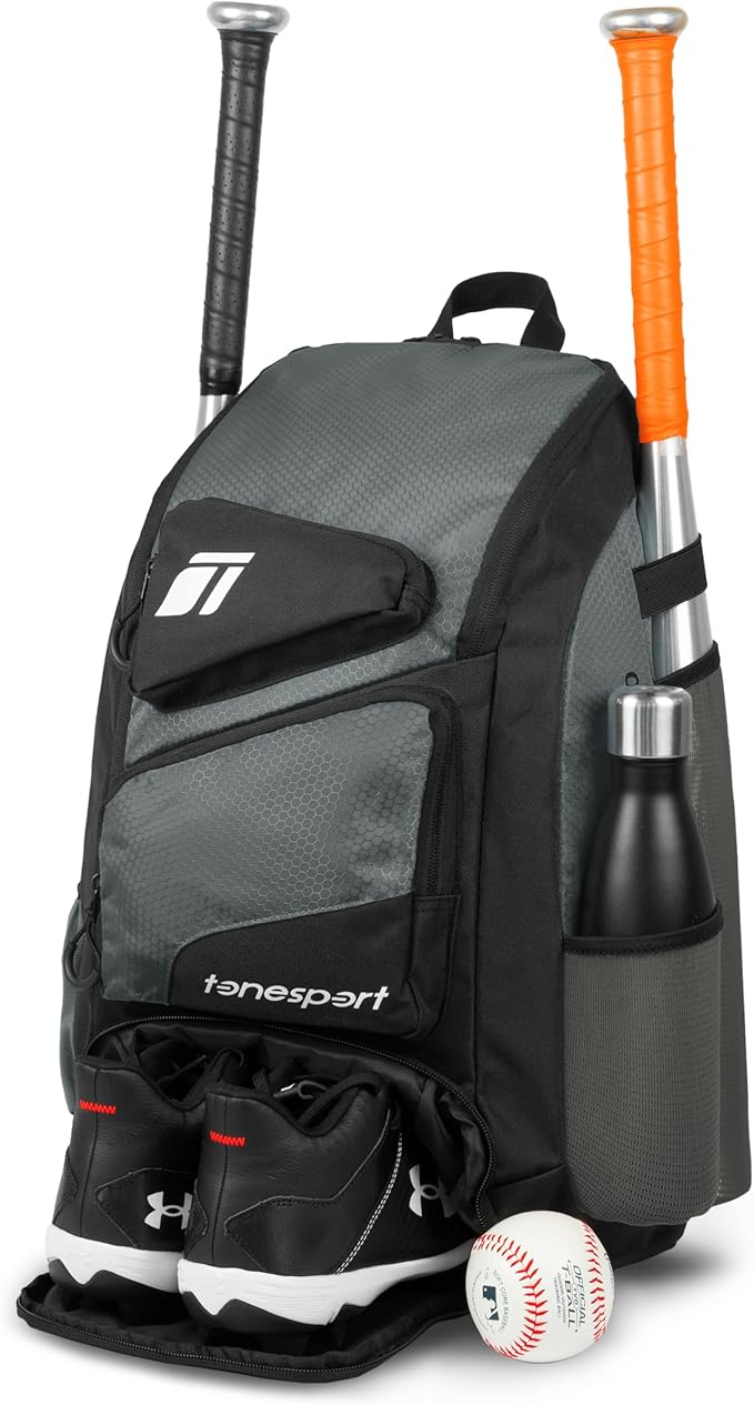 Baseball Bag - Backpack for Baseball, Softball, Tball - Adults & Youth Bat Bag