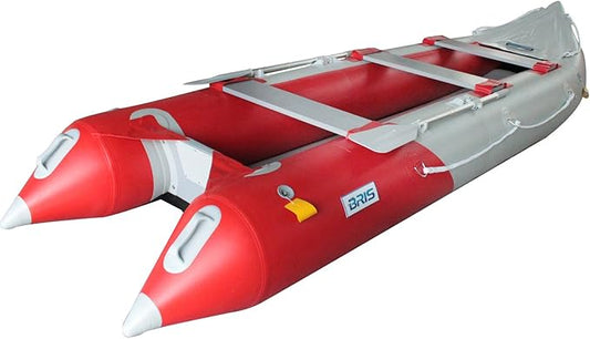 BRIS 14.1 FT Inflatable Kayak Fishing Tender Inflatable Poonton Boat with Air Floor
