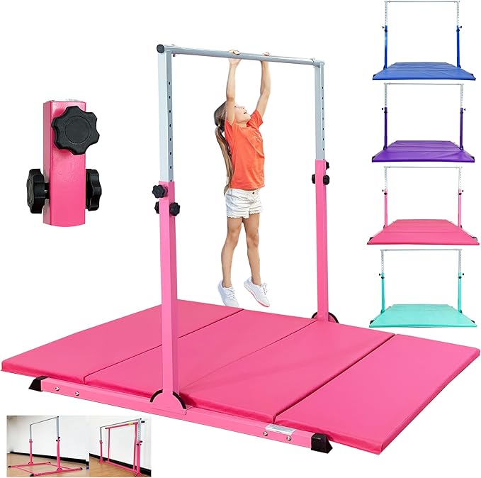 MARFULA Gymnastic Bar for Kids Gymnastic Kip Bar Horizontal Bar Gymnastic Training Equipment for Kids 3-15 Years Home and Club Use