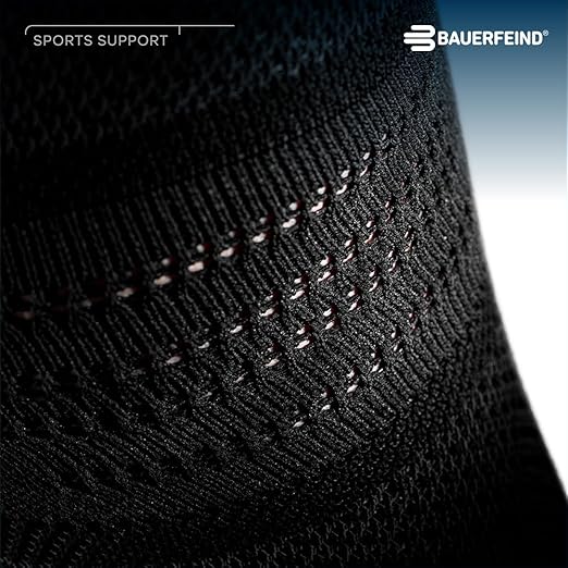 Bauerfeind Sports Knee Support NBA - Officially Licensed Basketball Knee Brace - Relief and Stabilization - Targeted Compression - Lightweight & Durable - Black, Medium