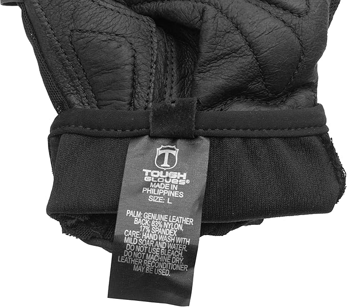 Superset Leather Workout Gloves for Weight-Lifting (Padded) Perfect for Gym Training (Breathable) Black /Size : 9 Mens M Womens XL