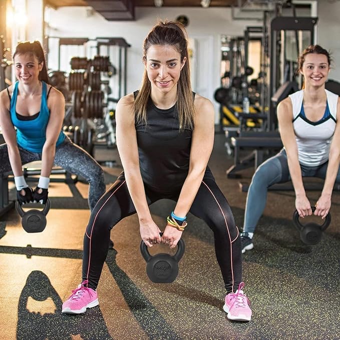 Yes4All 5-80 lbs Cast Iron Kettlebell for Dumbbell Weights Exercises, Gym, Full Body Home Workout Equipment, Push up, Grip and Strength Training