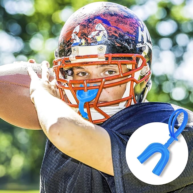 Kanayu 30 Pcs Strapped Mouth Guard No Boil Mouth Guard Soft Sports Mouthguard with Strap Mouth Protector for Adult Youth Boxing Basketball Hockey Lacrosse Wrestling Rugby