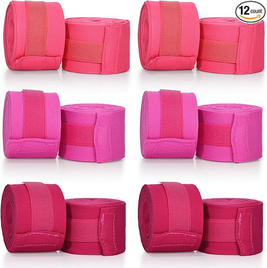 Junkin 6 Pairs Boxing Hand Wraps for Boxing Wraps Wrist Pugilism Handwraps for Men Women Kickboxing Muay Thai MMA